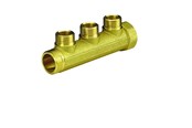 PEX-Systeme - Pettinaroli Brass manifold 3/4x1/2 for water- and heatingsystems 3 outlets - BI-203