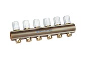 Fußbodenheizung - Pettinaroli Linear manifold 1x3/4/18 with thermostatic option or electrical control for return pipes compression ends without fittings 2 outlets - 7035TEM-008-02