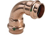 Druckrohre und Armaturen - Viega Profipress bend 90° 35 Copper/bright 291532 - 291532