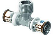 Alu pex Systeme - Uponor s-press plus tee adapter male thread 25 mm x 34 - 1070593