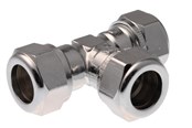 Klemmringverschraubungen - Vsh Fabrieken Compression tee 3xc 12x12x12 chrome s122 - 0896819
