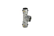 Druckrohre und Armaturen - Viega Sanpress Inox Tee 35mm x 1/2" x 35mm stainless steel - 437213