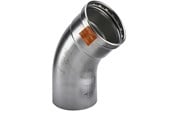 Druckrohre und Armaturen - Viega Sanpress Inox XL bend 45° 76.1 Stainless steel/bright 482688 - 482688