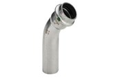 Druckrohre und Armaturen - Viega Sanpress Inox bend 45° 42 Stainless steel/bright 435431 - 435431