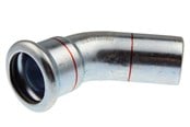 Druckrohre und Armaturen - Vsh Fabrieken Xpr carbon elbow 45 deg. fø 35 - 6201811