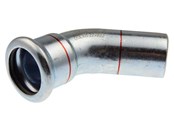 Druckrohre und Armaturen - Vsh Fabrieken Xpr carbon elbow 45 deg. fø 15 - 6201778