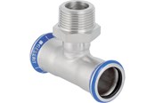 Druckrohre und Armaturen - Geberit T-piece stst d35mmx1 1/4x35mm presmf/np stål rf/syref - 31464