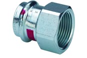 Druckrohre und Armaturen - Viega Prestabo transition 42 x 1 1/2" socket/socket galvanized steel - 642211