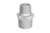 Gewindestücke - Georg-Fischer Hexagon nipple galvanized reducing 1/4 x 1/8 - 770245215