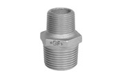 Gewindestücke - +GF+ Hexagon nipple black reducing 1/2 x 3/8 - 770245119