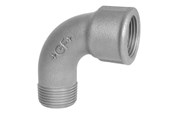 Gewindestücke - +GF+ Short bend 90° black for m 3/8 - 770011103