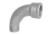 Gewindestücke - +GF+ Long sweep bend black for m 90° 1/2 - 770001104