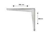 Halterungen & Scharniere  - Home>it Shelf bracket T-profile 200 x 250mm - galvanised - 16355