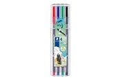 Utensilien zum Schreiben und Zeichnen - Staedtler Fineliner triplus 0.3mm 4pcs.box - 334 SB4
