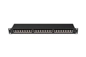 Netzwerkzubehör - Lanberg PPSA-1024-B 24-Port Patch Panel 1U 19" Cat6A FTP Shielded Black - PPSA-1024-B