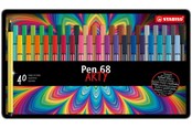 Utensilien zum Schreiben und Zeichnen - STABILO  Pen 68 Arty metal tin of 40 colors - ET1064612