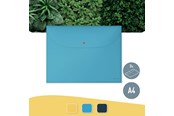 Taschen, Umschläge und Register - Leitz Cosy Privacy Dokumentenhülle mit zwei Taschen Sanftes Blau - 47090061