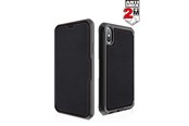 Handys - Cover & Cases - ITSKINS HYBRID FOLIO cover for iPhone XS / X® - Black and red with recycled leather - APHX-HYBRF-BRRL