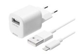 Handys - Adapter und Ladegeräte - Deltaco USB wall charger USB-A 2.4 A incl. 1 m - USB-AC181