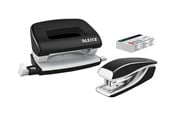 Locher und Tacker - Leitz  NeXXt WOW Set Mini-Heftgerät und -Locher Schwarz - 55612095