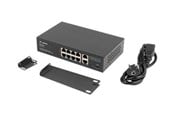 Switches - Lanberg RSFE-8P-2GE-120 Switch 8x100MB POE+ 2x 1GB Unmanaged Rack 10"/19" 120W - RSFE-8P-2GE-120