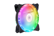 Gehäuselüfter - Cooler Master MasterFan MF120 Prismatic - Gehäuselüfter - 120mm - Schwarz mit RGB LED - 27 dBA - MFY-B2DN-20NPA-R1