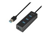 USB-Hubs - AXAGON N HUE-S2BL - hub - 4 ports USB-Hubs - USB 3.2 - 4 - Schwarz - HUE-S2BL