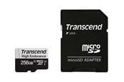 Speicherkarten - Transcend 350V High Endurance MicroSD/SD - 100MB/s - 256GB - TS256GUSD350V