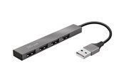 USB-Hubs - Trust Halyx Aluminium 4-Port Mini USB Hub USB-Hubs - 4 - Schwarz - 23786