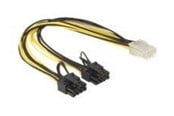 Stromkabel (Intern) - DeLOCK power cable - 8 pin PCIe power (6+2) to 6 pin PCIe power - 30 cm - 83433
