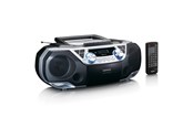 DAB, Netzwerk und Radiowecker - Lenco SCD-720SI - Portable Boombox with DAB+/FM radio Bluetooth® CD Casette Recorder and USB player - Silver - DAB/DAB+/FM - Stereo - silber - SCD-720SI