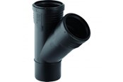 Entwässerungsprodukte - Geberit silent branch pipe 45 ° 110 / 50mm mf black pp - 390.532.14.1