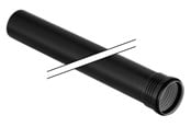 Entwässerungsprodukte - Geberit silent drain pipe 110x500mm 1mf black pp - 390.502.14.1