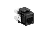 Kupferverkabelung - Leviton Extreme cat 6 utp jack 110-style - black - 61110-RE6