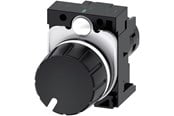 Druckknöpfe und Signalgeräte - Siemens Potentiometer compact 22mm round plastic black - 3SU1200-2PS10-1AA0