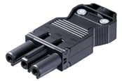 Kabel und Drähte - Wieland Gst18i3 plug female 3-pole 250v/20a 0.75-2.5mm2 ø=6.5-10.5mm black 92.731.3053.1 - 92.731.3053.1