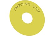 Druckknöpfe und Signalgeräte - Siemens Round backing plate for em. stop mush. pushbutton yellow self-adhesive - 3SU1900-0BC31-0DA0