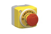 Druckknöpfe und Signalgeräte - Schneider Electric Emergency stop control station marked with iec symbols ø40 mm emergency stop and build-in led with 2 colors (red/white) 2xnc + 1xno 24v - XALK178W3B140G