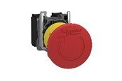 Druckknöpfe und Signalgeräte - Schneider Electric Harmony emergency stop complete with ø40 mm toad head in red with push / turn function and 1xno + 1xnc xb5as8445 - XB5AS8445