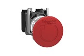 Druckknöpfe und Signalgeräte - Schneider Electric Red ø40 emergency stop switching off ø22 latching turn release 2nc+1no - XB4BS84441