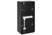 Schaltereinheiten - Niko-Servodan Splashproof double vertical surface-mounting box with two single flexible inputs for mounting two functions black - 761-83201