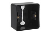 Schaltereinheiten - Niko-Servodan Splashproof surface-mounting box with two single flexible inputs for mounting one function black - 761-83101