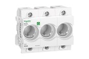 Komponenten für Schaltkästen und Schränke - Schneider Electric Resi9 neozed d02 3p 63a fuse holder without screw head fits din rail. d02 black screw heads are supplied in pack of 10 r9j02063 - R9J02363