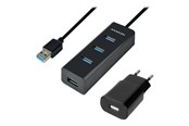 USB-Hubs - AXAGON HUE-S2BP - Hub - 4 Ports USB-Hubs - USB 3.2 - 4 - Schwarz - HUE-S2BP