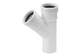 Entwässerungsprodukte - Wavin Wafix pp branch 45° ø50 x ø50 mm white - 1440410