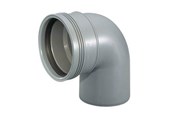 Entwässerungsprodukte - Wavin Wafix pp bend 88.5° x 75 mm grey - 1450323