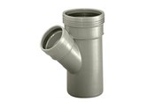 Entwässerungsprodukte - Wavin Wafix pp branch 45° ø40 x ø40 mm grey - 1450405