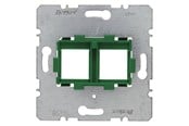 Schaltereinheiten - Berker Supporting plate 2gang for modular jacks - 454104