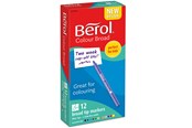 Hobby-Zubehör - Berol Bunte, dicke Faserschreiber, Strichbreite: 1,1 mm – farblich sortiert, 12er-Pack - 2057596