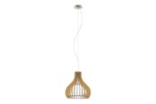 Lampen - EGLO TINDORI Hängeleuchte, ahorn, weiss - 96214